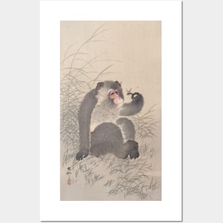 Monkey and Bug by Ohara koson Posters and Art